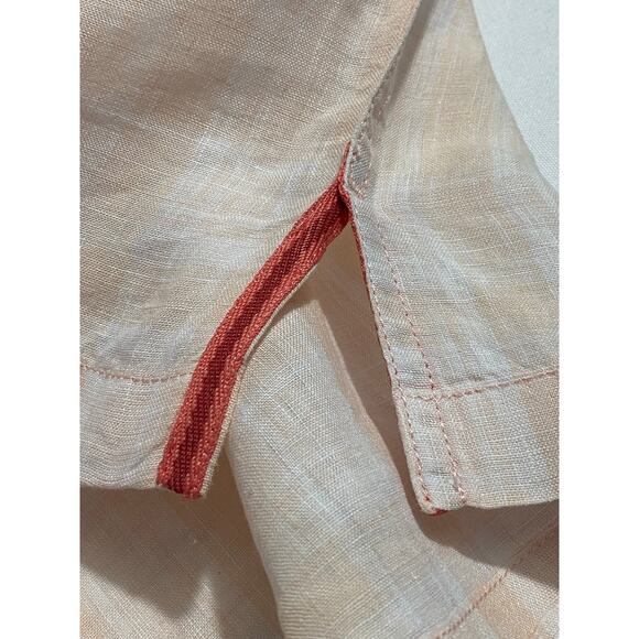 Tommy Bahama Peach Button-Up Shirt Men’s Size Large 100% Linen Casual - Picture 12 of 12
